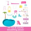 Barbie Dreamhouse Pool Party Playset with 3-Story Slide, 75+ Pieces, and Pet-Friendly Features