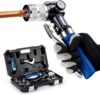 Hydraulic tube expanding tool kit, used to expand 3/8-inch copper tubes to 1-1/8 inches.