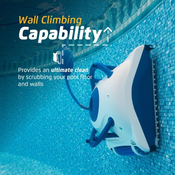 Dolphin Nautilus CC Plus Wi-Fi Automatic Robotic Pool Vacuum Cleaner, Always Cleaning, Never Charging, with Wall Climbing Scrubber Brush, Ideal...