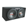 MTX TNE212D 12" 1200W Dual Loaded Subwoofer Box + 1500W Amplifier + Capacitor