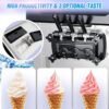 2200W Commercial Ice Cream Machine, 3 Flavor Soft Serve Ice Cream Machine, 5.3-7.4 Gal/Hr, with LCD Touch Screen, Automatic Cleaning, High...
