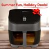 Instant Vortex Plus 6QT ClearCook Air Fryer, Clear Windows, Custom Program Options, 6-in-1 Functions, Crisps, Broils, Roasts, Dehydrates, Bakes,...