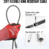 20V Cordless Electric Drain Auger-Efficient 25Ft Auto-Feed Drain Snake with Replaceable Cable,2.0Ah Battery,Charger,Storage Bag & Gloves for...