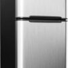 EUHOMY 3.2 Cu.Ft Mini Fridge with Freezer 2-Door Compact Refrigerator for Bedroom, Dorm, Office or Apartment, Silver
