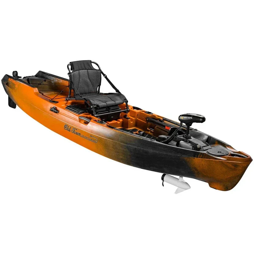 1f64187fa176382ff9ba7b3a8c37115dd9e5426c6a8a17cdf40763952ec33c3a Old Town Sportsman AutoPilot 120 Motorized Fishing Kayak with Minn Kota Trolling Motor 12-ft
