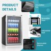 EUHOMY Beverage Refrigerator, 126 Can Mini fridge with Glass Door