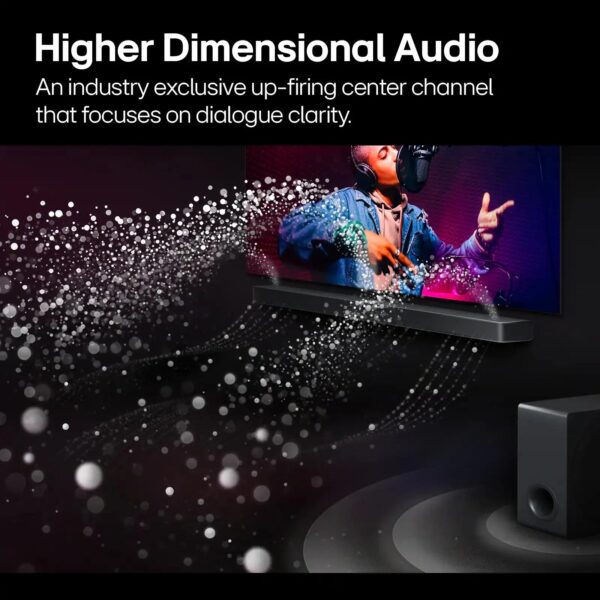 LG 5.1.1-Channel S70TR Home Theater Soundbar with Wireless Subwoofer and Rear Speakers, Dolby Atmos, WOW Orchestra Black