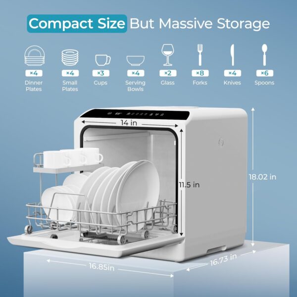 2 EUHOMY Countertop Dishwasher Portable