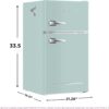 Frigidaire Retro Mini Fridge with Freezer & Side Bottle Opener-Small 2 Door Refrigerator for Office Bar or College Dorm Room-3.1 Cu Ft 19 "D x...