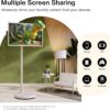 32-Inch Portable TV, 1080P FHD Rolling TV on Wheels with Rotatable Touch Screen, Android 13 OS, 8G RAM+128G Storage, Built-in Battery, Full Swivel...