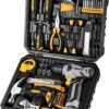 DEKOPRO Tool Set Tool Kit with 8V Cordless Drill,Tool Box with Drill,Hand Drill Set for Men & Women,Home Tool Kits for House Repair,Handyman,DIY...