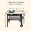 Cuisinart Outdoor Wok Station, 50,000 BTU Propane Outdoor Wok Burner w Prep Table, 14 Carbon Steel Wok for Stir Fry, Searing, BBQ Black