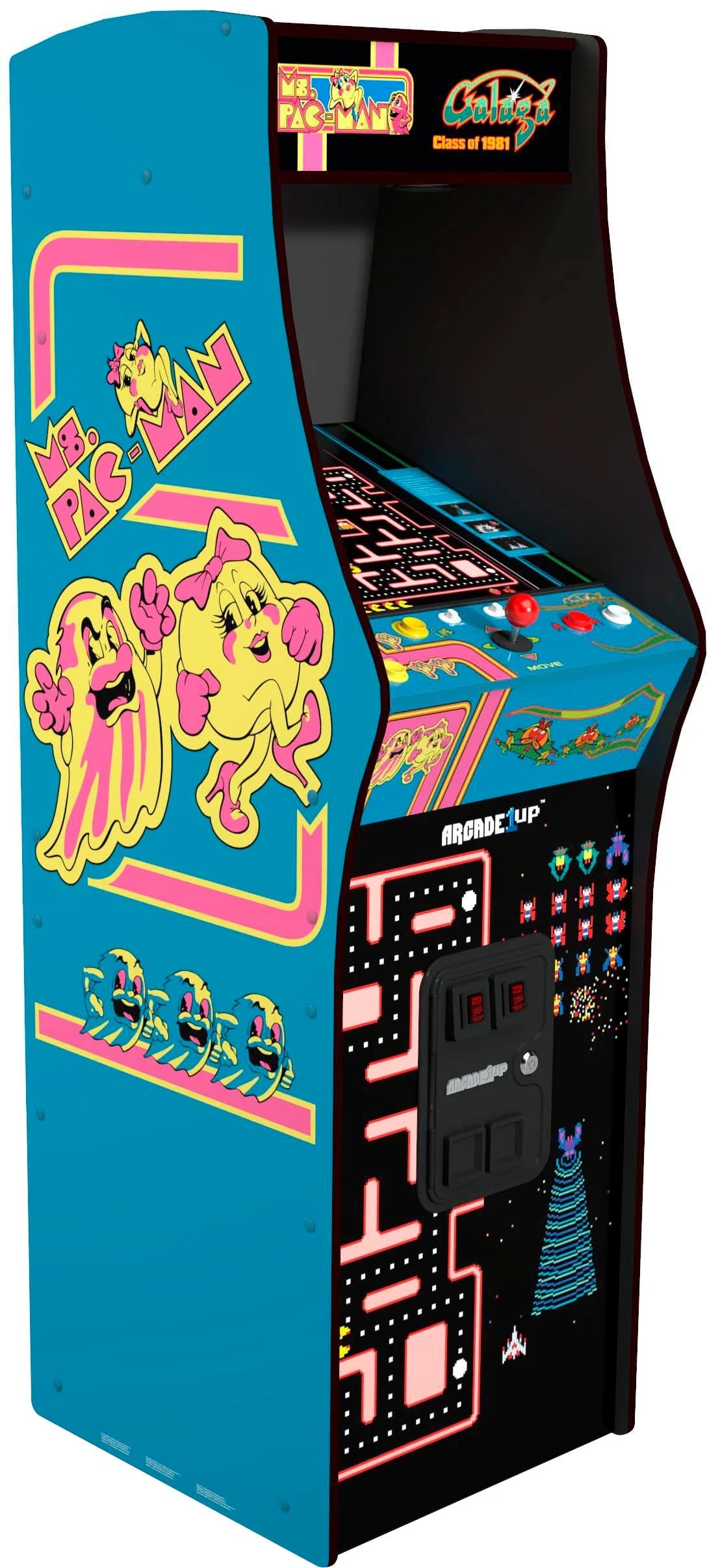 220947883ac9ce9666c1ac2c18963cbf6616d8b9934d749b7bc9de76b4eb075e Arcade1Up Class of 81 Deluxe Arcade Game, Blue Retro Gaming Console