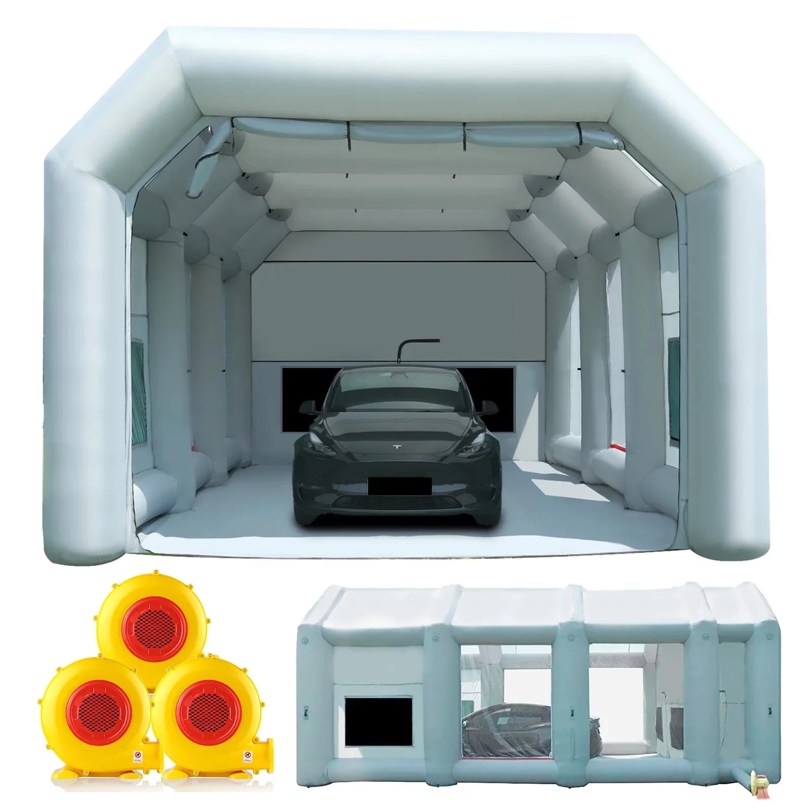 222433585e0b2e00f3d7a47412f28f14f4a04c0435b9575c0a205c008b93503b 30x20x13Ft Inflatable Paint Booth with Blowers & Air Filter System Professional Spray Tent