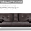 Yaheetech Convertible Sofa Bed Adjustable Couch Sleeper Modern Faux Leather Home Recliner Reversible Loveseat Folding Daybed Guest Bed, Removable...