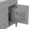 36" Bathroom Vanity with Single Sink Combo, Modern Undermount Bathroom Sink Cabinet with 2 Drawers and a Tip-Out Drawer, Freestanding Bathroom...