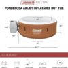Coleman SaluSpa Miami AirJet 2 to 4 Person Round Inflatable Hot Tub Portable Outdoor Spa with 120 Soothing AirJets and Insulated Cover, Black