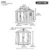8 Ft. W x 10 Ft. D Plastic Traditional Storage Shed