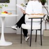 DYHOME White Dining Chairs Set of 4, Mid-Century Modern Dining Chairs, Kitchen Dining Room Chairs