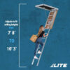 LITE 10ft Aluminum Attic Ladder, 375lb Capacity, Type IAA
