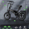 Electric Bike for Adults 500W Motor, 20 mph Folding Ebike, 14"/16"/20" Adults Electric Bicycles with Smart Uphill, 280.8Wh Battery, 25 Miles PAS...
