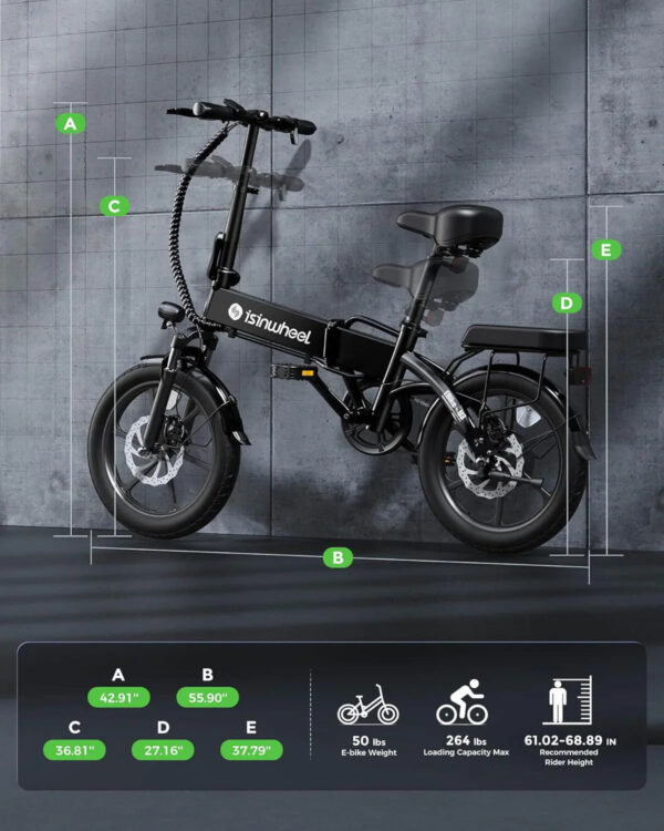 Electric Bike for Adults 500W Motor, 20 mph Folding Ebike, 14"/16"/20" Adults Electric Bicycles with Smart Uphill, 280.8Wh Battery, 25 Miles PAS...