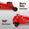 3 Ton Low Profile, Aluminum and Steel Racing Floor Jack with Dual Pistons Quick Lift Pump for Sport Utility Vehicle, Lifting Range 3-15/16" min to...