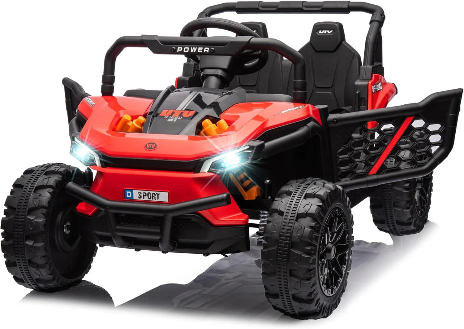 27b5d49a6b2a7fe316b907b7aa1ffcfd3f138da94bfc4241adead77302881a64 12-volt UTV scooter electric children's play vehicle, single-seat, equipped with a parent remote control, hinged doors, LED lights and Bluetooth...