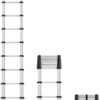 20313T1ASE SmartClose Telescoping Aluminum Ladder with Pinch-Free, Soft-Close Locking Mechanism (300-Pound Capacity, 12.5 ft. ladder with 16 ft....