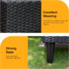 FDW Patio Furniture Set 4 Pieces Outdoor Rattan Chair Wicker Sofa Garden Conversation Bistro Sets for Yard,Pool or Backyard