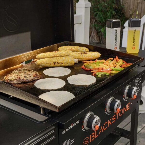 28 Inch Blackstone Griddle 2080 with Hood XL Griddle Original 3-Burner Outdoor Flat Top Grill, with Blackstone Griddle Accessories, Seasoning, and...