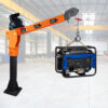 1100lb Folding Dismountable Household Hoist Truck Crane with Electric Hoist (110V) 880lb Pulling Force, Jib Cranes for Factory, Warehouse,...