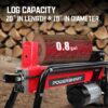 PowerSmart Electric Log Splitter 7-Ton - Efficient Wood Splitter with 3500 Motor Speed, 15 Amp, Horizontal Full Beam Design and Steel Wedge for...