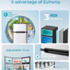 EUHOMY 3.2 Cu.Ft Mini Fridge with Freezer 2-Door Compact Refrigerator for Bedroom, Dorm, Office or Apartment, Silver