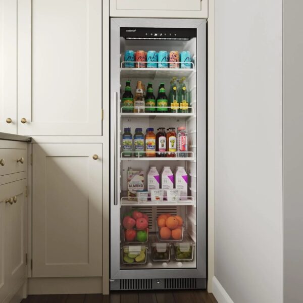 EdgeStar VBM101 22" Wide 10.1 Cu. Ft. Commercial Beverage Merchandiser Stainless Steel, Temp Alarm, Reversible Door