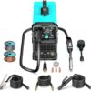 145A MIG Welder, 110V/220V Dual Voltage Gas/Gasless Flux Core MIG Welder/Lift TIG/Stick 3 in 1 Synergic MIG145 9GEN Welding Machine, Flux/Solid...