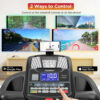 Famistar Folding Treadmill for Home with 15 Levels Auto Incline, 300LB Capcity, 10MPH Fast Speed Controls