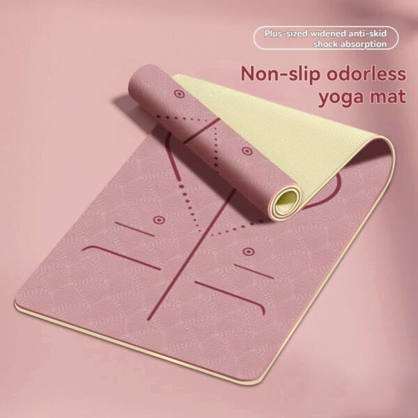 Foldable TPE Fitness Mat for Home Yoga Dance & Stretch Training