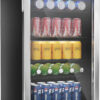 EUHOMY Beverage Refrigerator, 126 Can Mini fridge with Glass Door