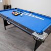 6 Ft Portable Pool Table, Adults Folding Billiards Tables for Game Room with Easy Foldable Storage, Includes Full Set of Billiard Balls, Cues,...