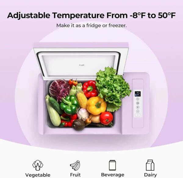 12 Volt Refrigerator 12V Car Fridge 23 Quart Portable Freezer Compressor Cooler 12/24V DC 110~240 Volt AC for Truck Van RV Camper SUV Travel...
