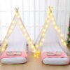 Windyun 8-Pack Kids Teepee Tent Set, Sleepover Party, White