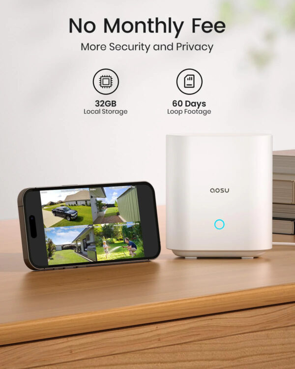 AOSU Security Cameras Wireless Outdoor Home System