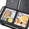48 Qt. Portable 12v Electric Cooler with LG Compressor, Fridge and Freezer, Rugged Wheels, and Solar Power Input, Perfect Plug-In Cooler for...