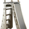 Confer Plastics 7200 Roll Guard 48" to 56" Adjustable A Frame Safety Ladder for Above Ground Outdoor Patio Swimming Pool Platform Ladder with Step...