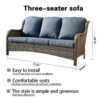 Latimer Wicker/Rattan 5 - Person Seating Group with Cushions