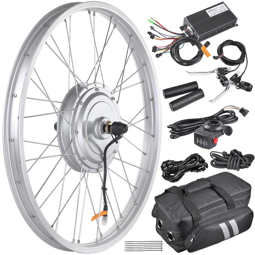 3514c799f68ba7e74c4b85377a9bd9a7a5f58cd3a0e5257bc712bb3271e7c8ff 24 Inch 36v 750w E-Bike Hub Motor Conversion Kit Front