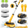 6000mAh Battery Electric Mop M1, 800RPM Cordless Electric Power Scrubber & Mops for Floor Cleaning, Best Automatic Spin Mops with Smart...