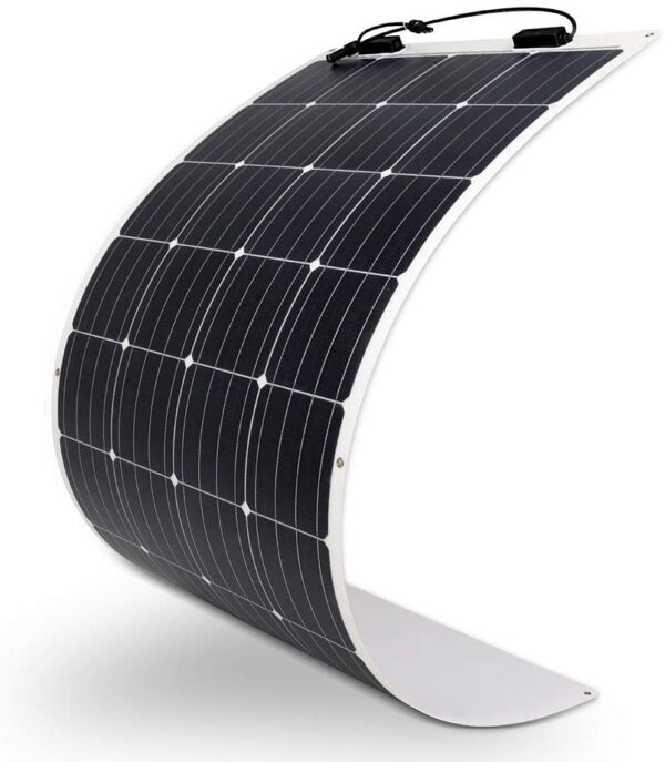160 Watt 12 Volt Extremely Flexible Monocrystalline Solar Panel Ultra Lightweight, Ultra Thin, Up to 248 Degree Arc, for RV, Boats, Roofs, Uneven...