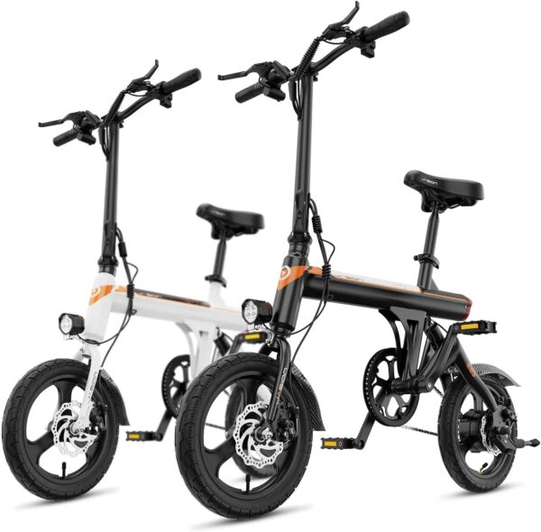 EB3 Electric Bike Adults 21mph, 500W Peak Motor, 270Wh Battery, Rear Suspension, 3 Levels Assist, 14" Folding Ebike for Adults and Teens, Complies...